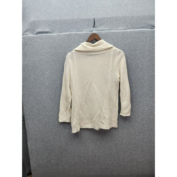 Coldwater Creek Womens Cream Cowl Neck Sweater PL Cotton/Rayon - Picture 5 of 5